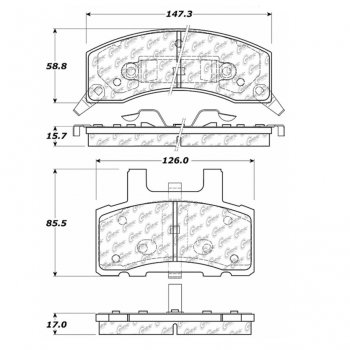 106.03700 Тормозные колодки PosiQuiet Extended Wear CHEVROLET, DODGE 