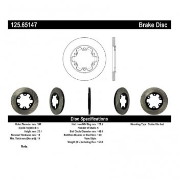 125.65147 Тормозные диски Premium FORD зад 