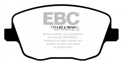 DP51436NDX EBC Brakes Bluestuff тормозные колодки передние SKODA Fabia (6Y) для машин выпуска 2000-2001 года