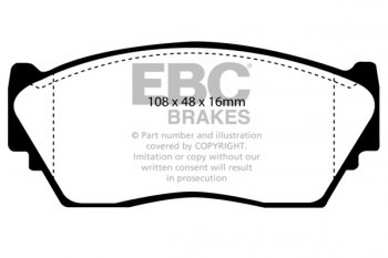 DP892 EBC Brakes Ultimax2 Тормозные колодки перед  NISSAN 100NX, Lucino, Sentra, Sunny выпуска 1990-1997 года