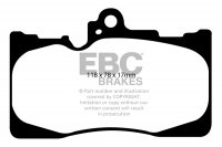 DP1589 EBC Brakes Ultimax2 Тормозные колодки перед  LEXUS GS250, GS300, GS300h, GS430, GS450h, GS460, IS200t, IS300, RC200t, RC300h