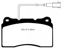 DP31536C EBC Brakes Redstuff Тормозные колодки ALFA ROMEO 159, 166, Brera, Giulietta; LANCIA Delta