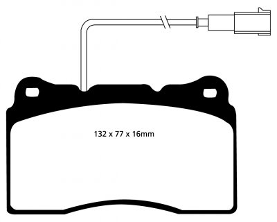 DP31536C EBC Brakes Redstuff Тормозные колодки ALFA ROMEO 159, 166, Brera, Giulietta; LANCIA Delta выпуска 1998-2020 года