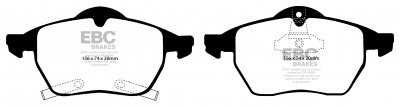 DP51187NDX EBC Brakes колодки тормозные перед SAAB 9-3, 9-5 Ширина 156мм, Высота 74мм, Толщина 20мм