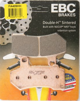 FA409HH EBC BRAKES Double-H™ тормозные колодки  HARLEY DAVIDSON FLHR, FLHRC, FLHT, FLHTC, FLHTCU, FLHTCUTG, FLHTK, FLHX, FLHXXX, FLTR, FLTRU, FLTRX, V-Rod, VRSCAW, VRSCD, VRSCDX, VRSCF, VRSCR, VRSCX 2006-2012 года выпуска