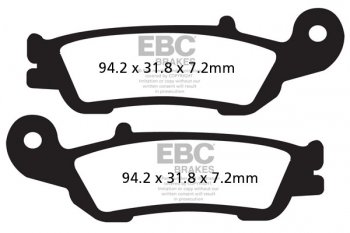 FA450TT EBC BRAKES Organic тормозные колодки  YAMAHA YZ 2007-2012 года выпуска