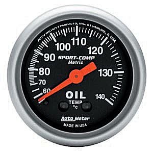 2" датчик температуры масла, 60-140`C, MECH AUTO METER #3341-M Oil TemperatureMetric