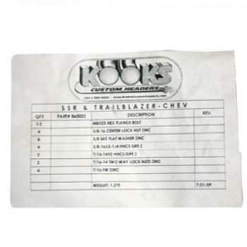 SB-B60032 KOOKS HEADERS болты для коллектора GM 1999-2013 GM Truck