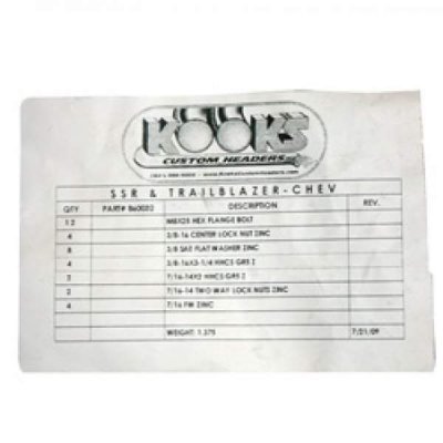 SB-B60032 KOOKS HEADERS болты для коллектора GM 1999-2013 GM Truck