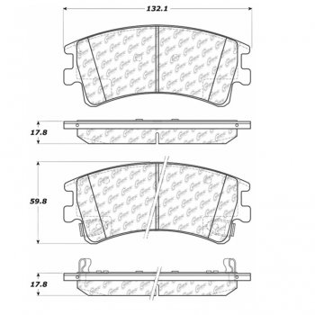 105.09570 Тормозные колодки Posi-Quiet Metallic MAZDA 6 