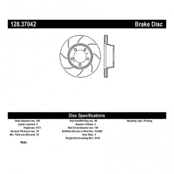 128.37042 Тормозные диски Premium PORSCHE перед левый 