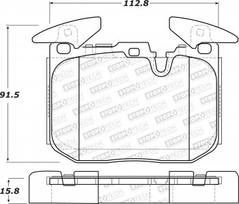 309.16091 StopTech Тормозные колодки Performance BMW, Mini Передние