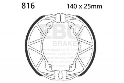 816 EBC Brakes тормоза для мотоцикла APRILIA, BENELLI, CAGIVA, DERBI, GILERA, ITALJET, MALAGUTI, PIAGGIO, SCARABEO, VESPA выпуска 1997-2016 года
