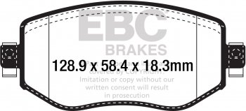 DP22309 EBC Brakes Greenstuff тормозные колодки перед. RENAULT Megane выпуска 2016-2022 года