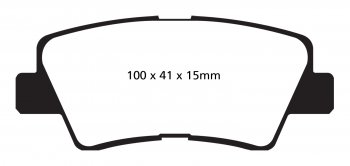 DP22031 EBC Brakes Greenstuff тормозные колодки зад HYUNDAI Elantra (Not UK), i-40, Sonata; KIA Optima (JF), Optima (TF), Optima Sportswagon, Soul выпуска 2008-2017 года