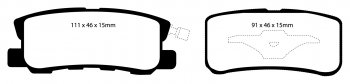 DP31407C EBC Brakes Redstuff Тормозные колодки зад. MITSUBISHI Lancer Ширина 111мм, Высота 46мм, Толщина 15мм