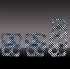 PEDL KIT 3PC SIL CBFBR Overlays