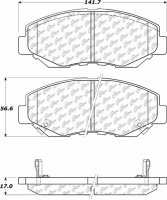 105.09142 Тормозные колодки Posi-Quiet Ceramic ACURA, HONDA перед
