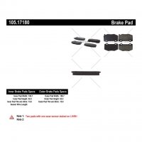 105.17180 Тормозные колодки Posi-Quiet Ceramic CHEVROLET зад.