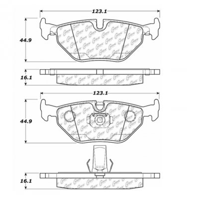 104.06921 Тормозные колодки Posi-Quiet Metallic BMW 