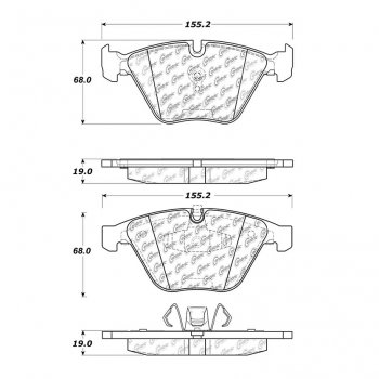 104.12600 Тормозные колодки Posi-Quiet Metallic BMW 