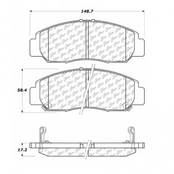 105.09590 Тормозные колодки Posi-Quiet Ceramic ACURA, HONDA ; ACURA/CSX; HONDA/ACCORD; HONDA/CIVIC