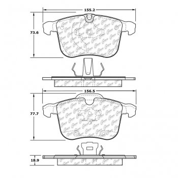 105.12570 Тормозные колодки Posi-Quiet Ceramic SAAB 