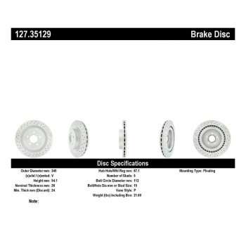 127.35129 Тормозные диски Premium MERCEDES-BENZ зад 