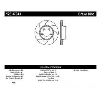 128.37043 Тормозные диски Premium PORSCHE перед правый 