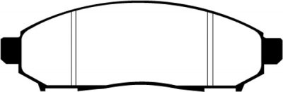 DP41747R EBC Brakes Yellowstuff Тормозные колодки перед NISSAN Navara, Pathfinder Ширина 164мм, Высота 54мм, Толщина 16мм