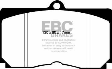 DPX2021 EBC Brakes Ultimax2 Тормозные колодки передние ABARTH Grande Punto; ALFA ROMEO Mi.To; FIAT Grande Punto Abarth выпуска 2007-2010 года