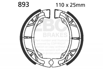 893 EBC Brakes тормоза для мотоцикла APRILIA, BENELLI, BETA, CAGIVA, MALAGUTI выпуска 1991-2014 года