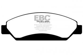 DP1742 EBC Brakes Ultimax2 тормозные колодки CADILLAC Escalade; CHEVROLET Avalanche, Tahoe; GMC Yuko выпуска 2007-2008 года