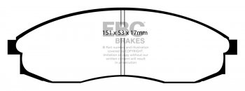 DP21082 EBC Brakes Greenstuff тормозные колодки передние NISSAN QX, Skyline, Stagea для машин выпуска 1993-2003 года