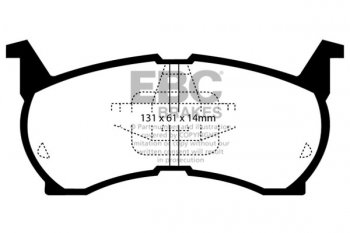 DP490 EBC Brakes Ultimax2 Тормозные колодки перед  MAZDA 626, Capella выпуска 1983-1987 года