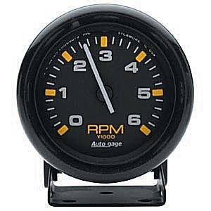 2-3/4" тахометр, 6,000 RPM, MINI, BLACK AUTO METER #2306 Tachometer Mini