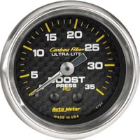 2" BOOST (давление наддува), 0-35 PSI, MECH CARBON FIBER AUTO METER #4704