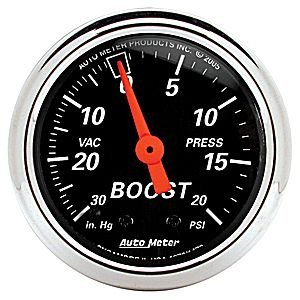 2-1/16" BOOST-VAC (давление наддува и разряжения), 30 IN HG/20 PSI, DB CHME BZL AUTO METER #1471 Boost / Vacuum