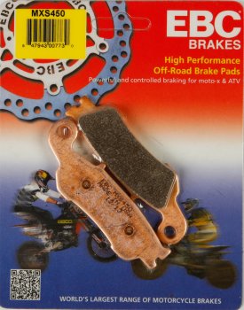 MXS450 EBC BRAKES Organic тормозные колодки  YAMAHA YZ 2007-2012 года выпуска