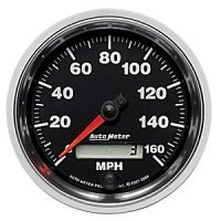 3-3/8" сподометр, 160 MPH, IN-DASH, GS AUTO METER #3888