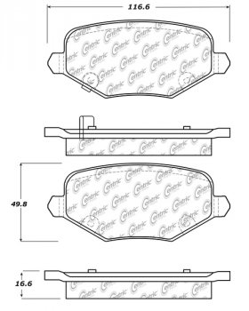 105.17190 Тормозные колодки Posi-Quiet Ceramic CHRYSLER, DODGE, VOLKSWAGEN зад. 