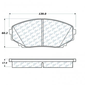105.12580 Тормозные колодки Posi-Quiet Ceramic FORD, LINCOLN, MAZDA перед 
