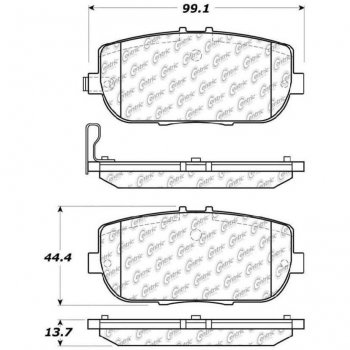 308.11800  StopTech Street Тормозные колодки Fiat, Mazda Задние