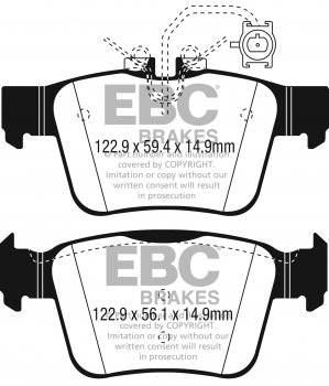 DP22315 EBC Brakes Greenstuff тормозные колодки ALFA ROMEO Giulia, Stelvio; MASERATI Levante выпуска 2016-2017 года