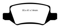 DP31438C EBC Brakes Redstuff Тормозные колодки зад. MERCEDES-BENZ B-Class (W245)