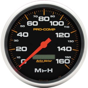 5" сподометр, 160 MPH, IN- DASH, LCD, ELEC PRO-COMP AUTO METER #5189 SpeedometerElec. Programmable