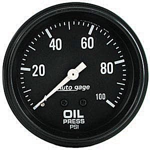 2-5/8" Давление масла, 0-100 PSI, MECH AUTO METER #2312 Oil Pressure