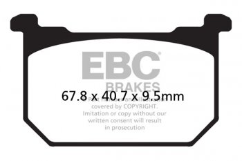 FA068 EBC BRAKES Organic тормозные колодки  KAWASAKI GPZ, GT, Z 1980-1996 года выпуска