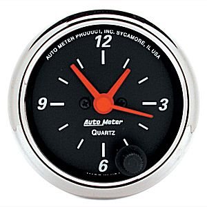1484 AUTO METER 2-1/16" часы автомобильные 12V Clock Quartz Movement w/Second Hand