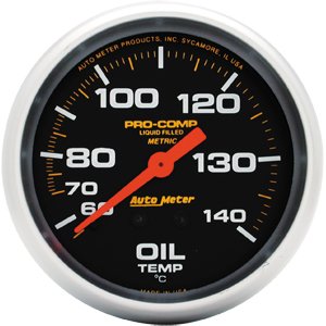 2-5/8" датчик температуры масла, 140- 280`F, 6' TUBING, MECH AUTO METER #5441 Oil Temperature